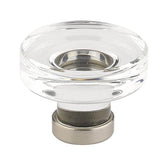 Emtek - Grayson Crystal Knob, Cabinet, 1-1/4'', US3NL - Unlacquered Brass