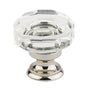 Emtek - Lowell Crystal Knob, Cabinet, 1-3/8'', US3NL - Unlacquered Brass