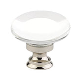 Emtek - Providence Crystal Knob, Cabinet, 1-3/8'', US4 - Satin Brass