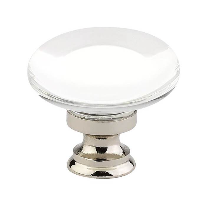 Emtek - Providence Crystal Knob, Cabinet, 1-3/4'', US4 - Satin Brass