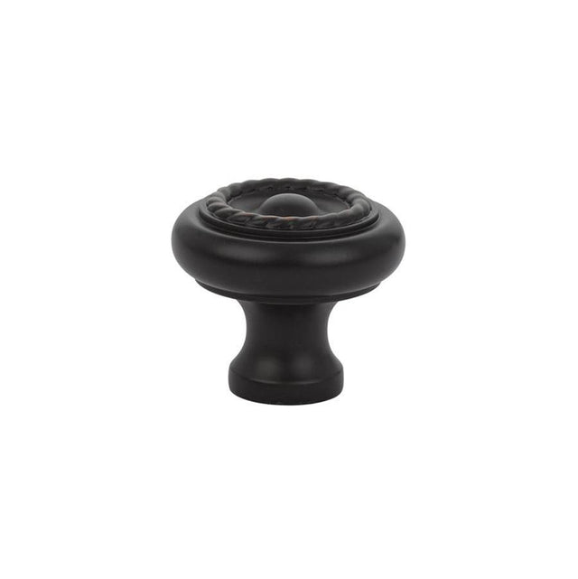 Emtek - Cabinet Knob, Brass Rope, 1'', US10B - Oil Rubbed Bronze