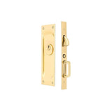 Emtek - Mort. pocket door keyed lock, US3 - Polished Brass