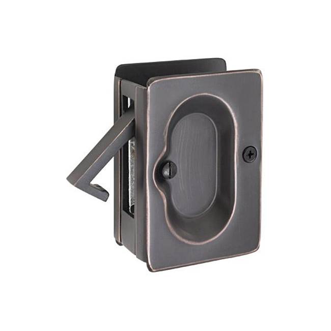 Emtek - Pocket dr lock, pass set, US3NL - Unlacquered Brass