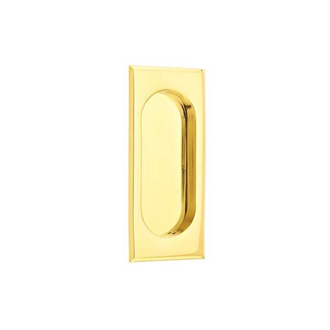 Emtek - Rectangular Flush Pull 4'', US3NL - Unlacquered Brass