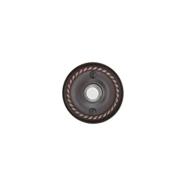 Emtek - Brass Doorbell, Rope Rosette, US3NL - Unlacquered Brass