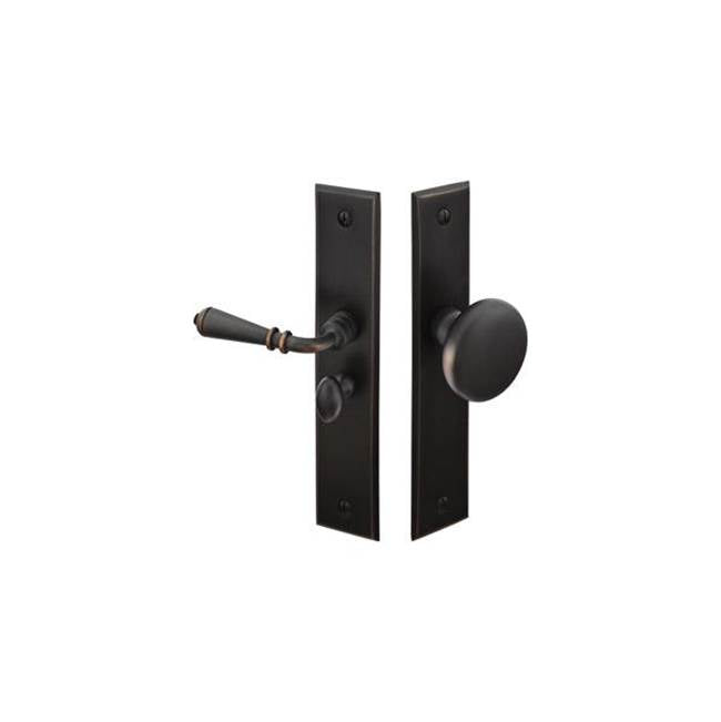 Emtek - Screen Door Locks, RH, Rectangular, TWB - Tumbled White Bronze