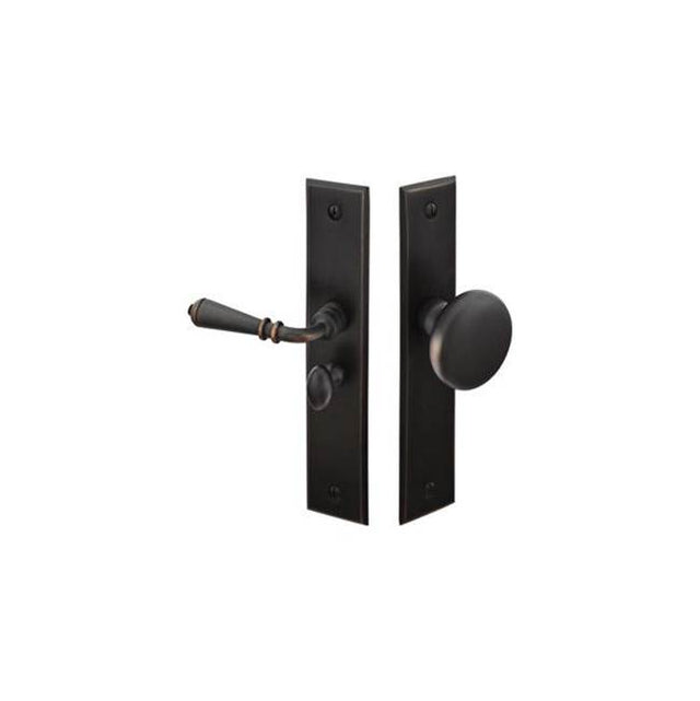 Emtek - Screen Door Locks, RH, Rectangular, TWB - Tumbled White Bronze