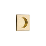 Emtek - Square Flush Pull with Round Bore, US3NL - Unlacquered Brass