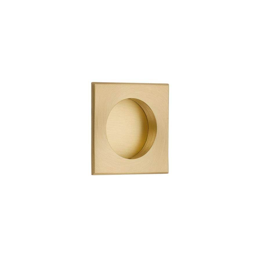 Emtek - Square Flush Pull with Round Bore, US7 - French Antique