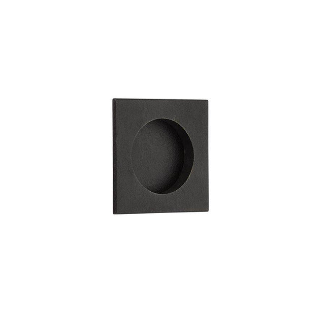 Emtek - Square Flush Pull with Round Bore, TWB - Tumbled White Bronze