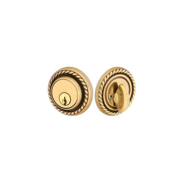 Emtek - Rope Deadbolt, Dbl, US3NL - Unlacquered Brass