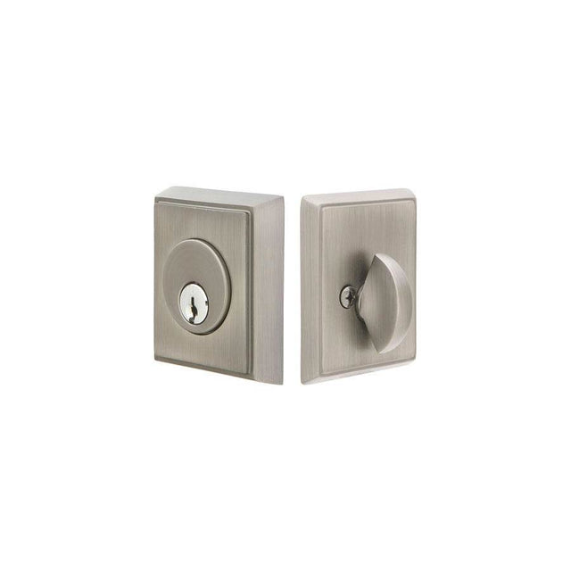 Emtek - Rectangular Deadbolt, Dbl, US3NL - Unlacquered Brass
