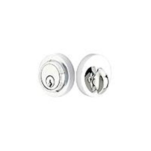 Emtek - Modern Rnd Deadbolt, Sgl, US3NL - Unlacquered Brass