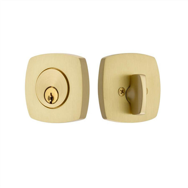 Emtek - Urban Modern Deadbolt, Single Cylinder, US4 - Satin Brass