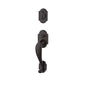 Emtek - Sgl Cyl, Denver Tub Ent, Aurora Lever, LH, FB - Flat Black Bronze Patina