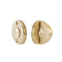 Emtek - Thumbturn Privacy Bolt, Double Disk Rosette US4, with Arched Thumbturn US4 - Satin Brass