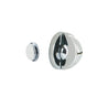 Emtek - Thumbturn Privacy Bolt, Single Disk Rosette US26, with Arched Thumbturn US26 - Polished Chrome