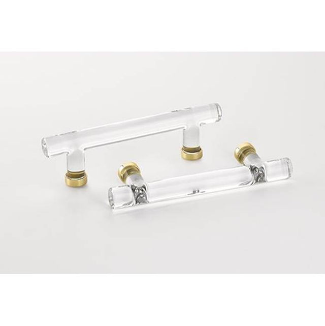 Emtek - Crystal Bar Pull, 4'' C-C, US7 - French Antique