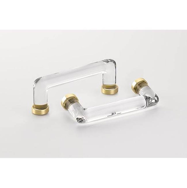 Emtek - Crystal Pull, 4'' C-C, US7 - French Antique