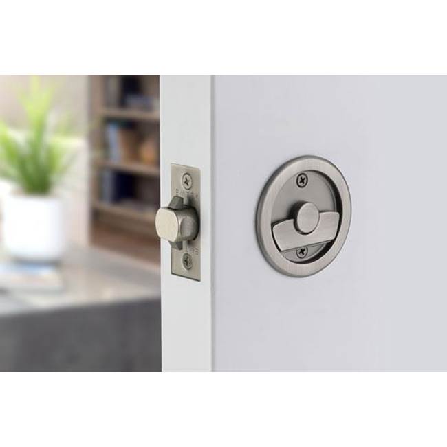 Emtek - Round Tubular Pocket Door Passage, US7 - French Antique
