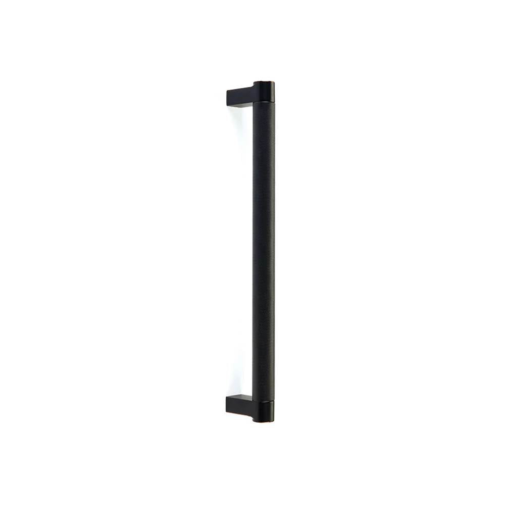 Emtek - Concealed Surface, SELECT Appliance Pull 12 in. c-to-c, Rectangular Stem US10B, Knurled Bar US10B - Oil Rubbed Bronze