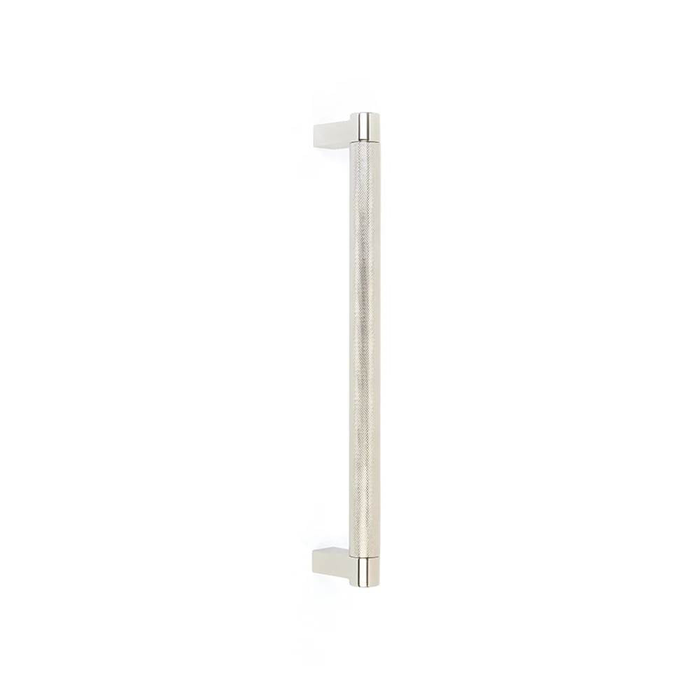 Emtek - Concealed Surface, SELECT Appliance Pull 12 in. c-to-c, Rectangular Stem US14, Knurled Bar US14 - Polished Nickel