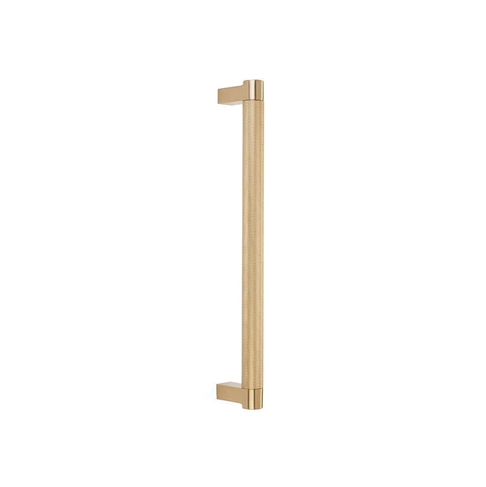 Emtek - SELECT Appliance Pull 12 in. c-to-c, Rectangular Stem US4, Knurled Bar US4 - Satin Brass