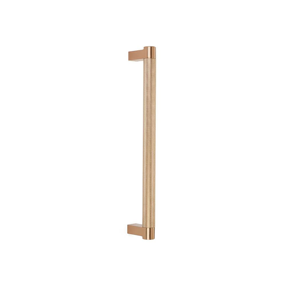 Emtek - SELECT Appliance Pull 12 in. c-to-c, Rectangular Stem Satin Copper, Knurled Bar Satin Copper - Satin Copper