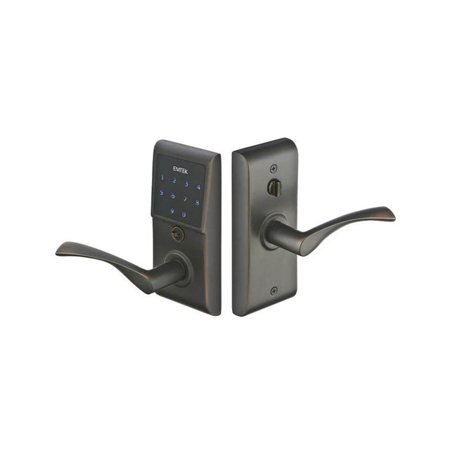 Emtek - EMTouch Brass Keypad Leverset, Triton Lever, LH, US10B - Oil Rubbed Bronze