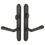 Emtek - Multi Point C6, Keyed with American Cyl, Arched Style, 1-1/2'' x 11'', Teton Lever, LH, TWB - Tumbled White Bronze