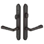Emtek - Multi Point C6, Keyed with American Cyl, Arched Style, 1-1/2'' x 11'', Cimarron Lever, RH, TWB - Tumbled White Bronze
