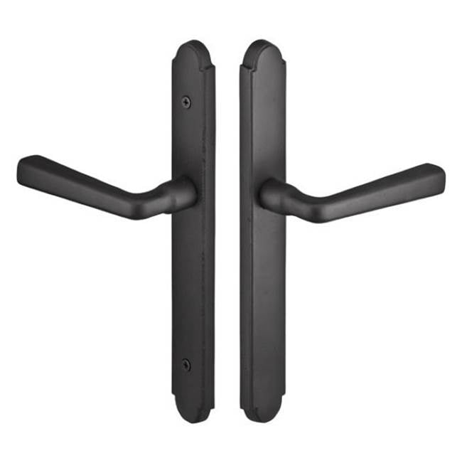 Emtek - Multi Point C6, Dummy Pair, Arched Style, 1-1/2'' x 11'', Montrose Lever, LH, TWB - Tumbled White Bronze