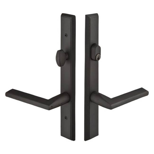 Emtek - Multi Point C6, Keyed with American Cyl, Rectangular Style, 1-1/2'' x 11'', Cody Lever, LH, TWB - Tumbled White Bronze