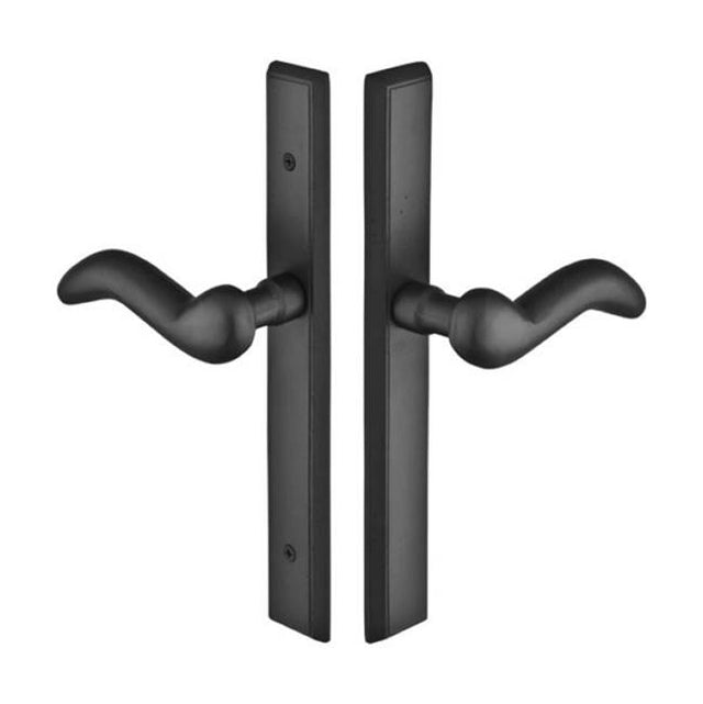 Emtek - Multi Point C6, Dummy Pair, Rectangular Style, 1-1/2'' x 11'', Lariat Lever, LH, TWB - Tumbled White Bronze