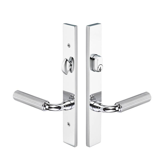 Emtek - Multi Point C6, Keyed with American Cyl, Modern Style, 1-1/2'' x 11'', Athena Lever, RH, US4 - Satin Brass