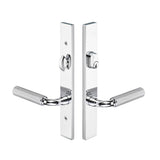 Emtek - Multi Point C6, Keyed with American Cyl, Modern Style, 1-1/2'' x 11'', Santa Fe Lever, LH, US3NL - Unlacquered Brass
