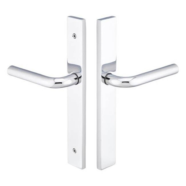 Emtek - Multi Point C5, Non-Keyed Euro T-turn IS, Modern Style, 1-1/2'' x 11'', Triton Lever, RH, US4 - Satin Brass