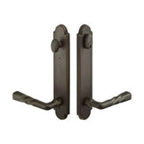 Emtek - Multi Point C7, Keyed with American Cyl, Arched Style, 2'' x 10'', Aurora Lever, RH, TWB - Tumbled White Bronze