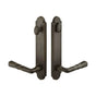 Emtek - Multi Point C7, Keyed with American Cyl, Arched Style, 2'' x 10'', Teton Lever, LH, TWB - Tumbled White Bronze