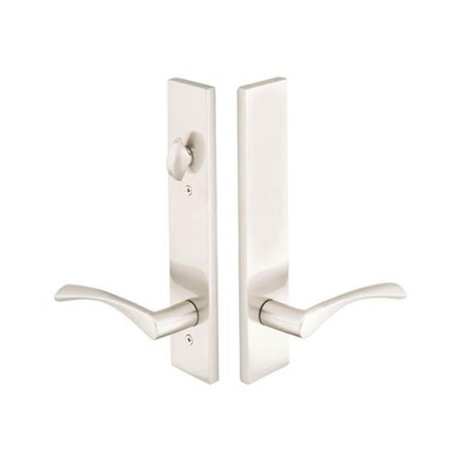 Emtek - Multi Point C7, Non-Keyed American T-turn IS, Fixed Handles, Modern Style, 2'' x 10'', Stainless Steel Hermes Lever, RH, SS - Brushed Stainless Steel
