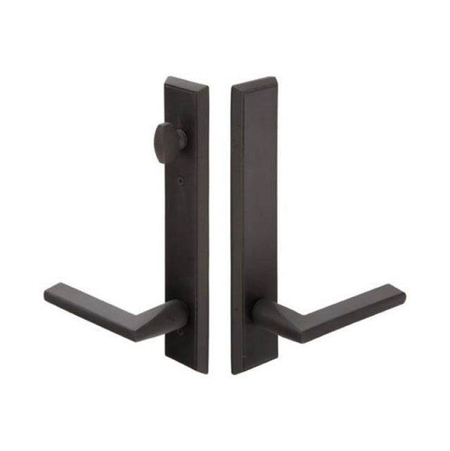Emtek - Multi Point C7, Non-Keyed American T-turn IS, Rectangular Style, 2'' x 10'', Yuma Lever, RH, TWB - Tumbled White Bronze