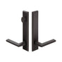 Emtek - Multi Point C7, Non-Keyed American T-turn IS, Rectangular Style, 2'' x 10'', Lariat Lever, RH, TWB - Tumbled White Bronze