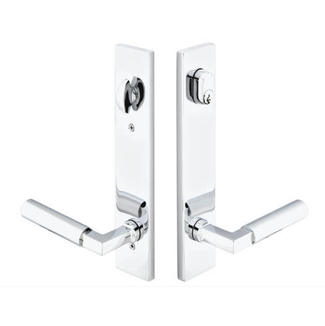 Emtek - Multi Point C7, Keyed with American Cyl, Modern Style, 2'' x 10'', Myles Lever, LH, US4 - Satin Brass
