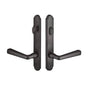 Emtek - MultiPointC8, Keyed with AmericanCyl, ArchedStyle, 1-1/2''x11'', LariatLever, RH, TWB - Tumbled White Bronze