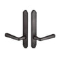Emtek - MultiPointC8, Non-KeyedFixedHandleOS, OperatingHandleIS, ArchedStyle, 1-1/2''x11'', LariatLever, RH, TWB - Tumbled White Bronze
