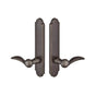 Emtek - MultiPointC8, Non-KeyedPassage, ArchedStyle, 2''x10'', MontroseLever, LH, TWB - Tumbled White Bronze