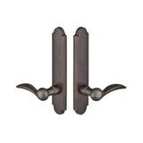 Emtek - MultiPointC8, Non-KeyedFixedHandleOS, OperatingHandleIS, ArchedStyle, 2''x10'', MontroseLever, RH, TWB - Tumbled White Bronze