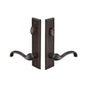 Emtek - MultiPointC8, Keyed with AmericanCyl, RectangularStyle, 2''x10'', CodyLever, LH, TWB - Tumbled White Bronze