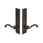 Emtek - MultiPointC8, Non-KeyedFixedHandleOS, OperatingHandleIS, RectangularStyle, 2''x10'', TetonLever, RH, TWB - Tumbled White Bronze