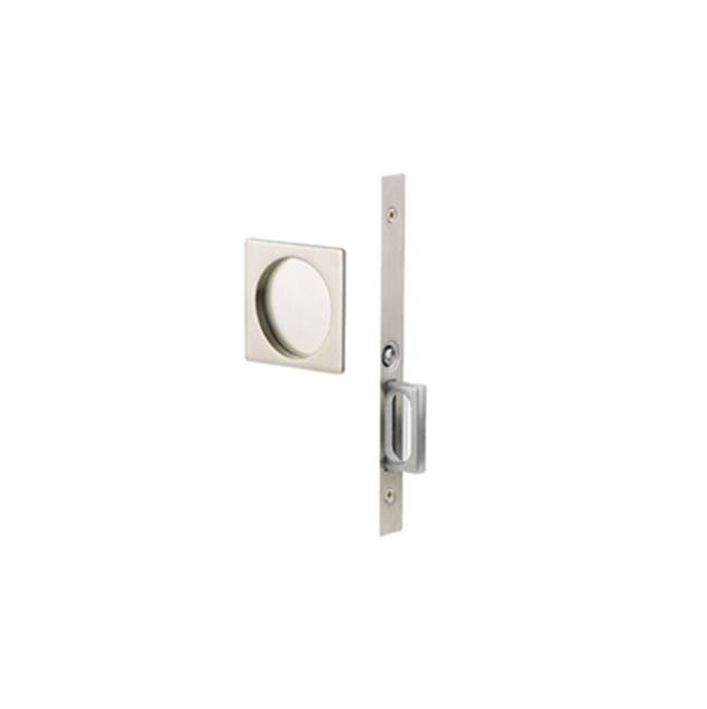 Emtek - Passage, Square Pocket Door Mortise Lock, US4 - Satin Brass